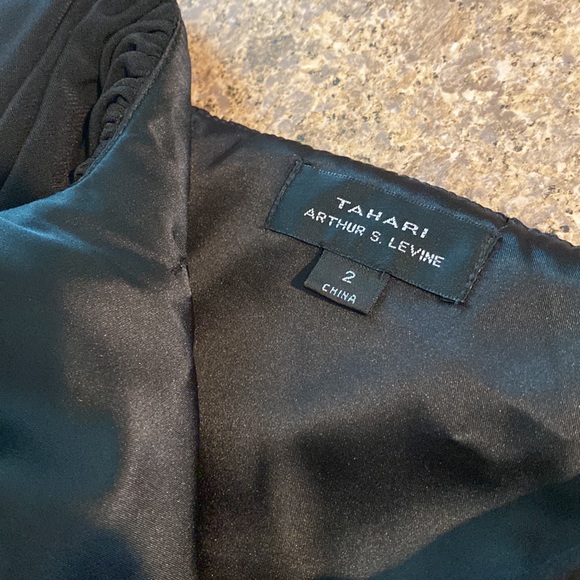 Tahari Black Lined Cocktail Dress 2 - Picture 11 of 15